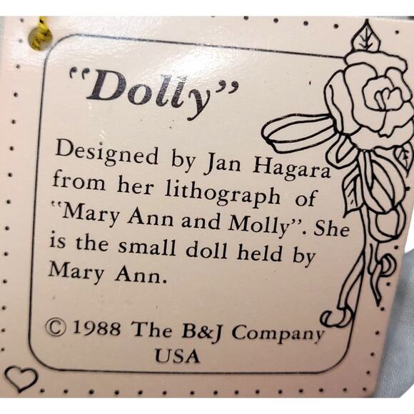 Rare SIGNED 1988 Vintage Victorian-styled "Dolly" By Jan Hagara - Picture 9 of 9